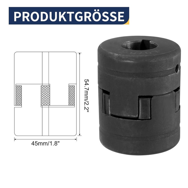 uxcell 3/4" to 1" L075 Flexible 3-Piece L-Jaw Coupling Coupler Set & Buna-N NBR Rubber Spider for Log Splitter Hybrid Equipment - Image 2